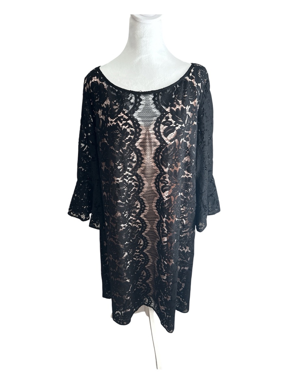 Lane Bryant Black Lace Midi Dress Size 20